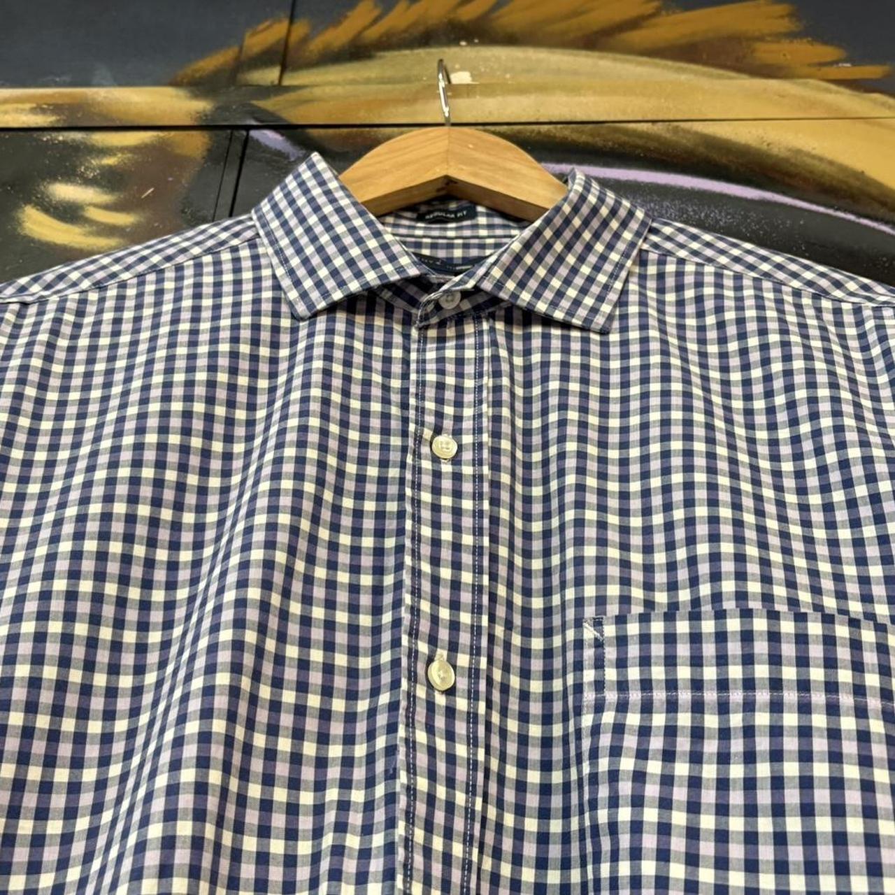 BR1912YL-U - Vintage Tommy Hilfiger Blue Check Longsleeve collared button up polo shirt top #Y2K #preppy #chiefkeef #smartcasual #oldmoney
