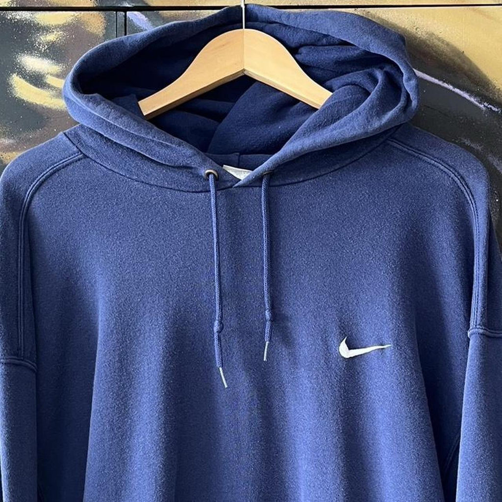 90s Nike Small Embroidered Swoosh Logo Hoodie