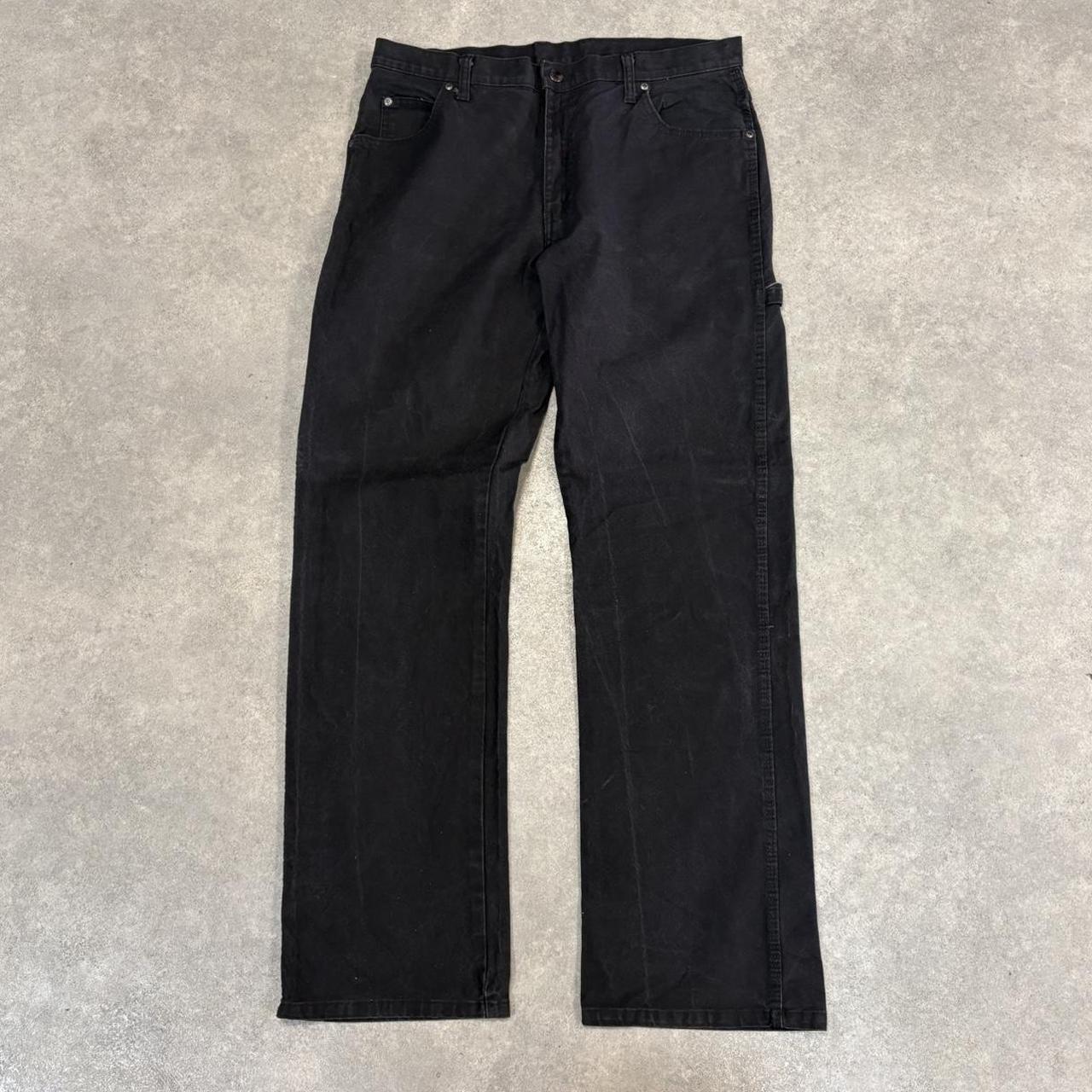 Vintage Dickies Jeans Mens 34x34 Black Carpenter Pants Trousers Straight Leg Skate Workwear Y2K 90s