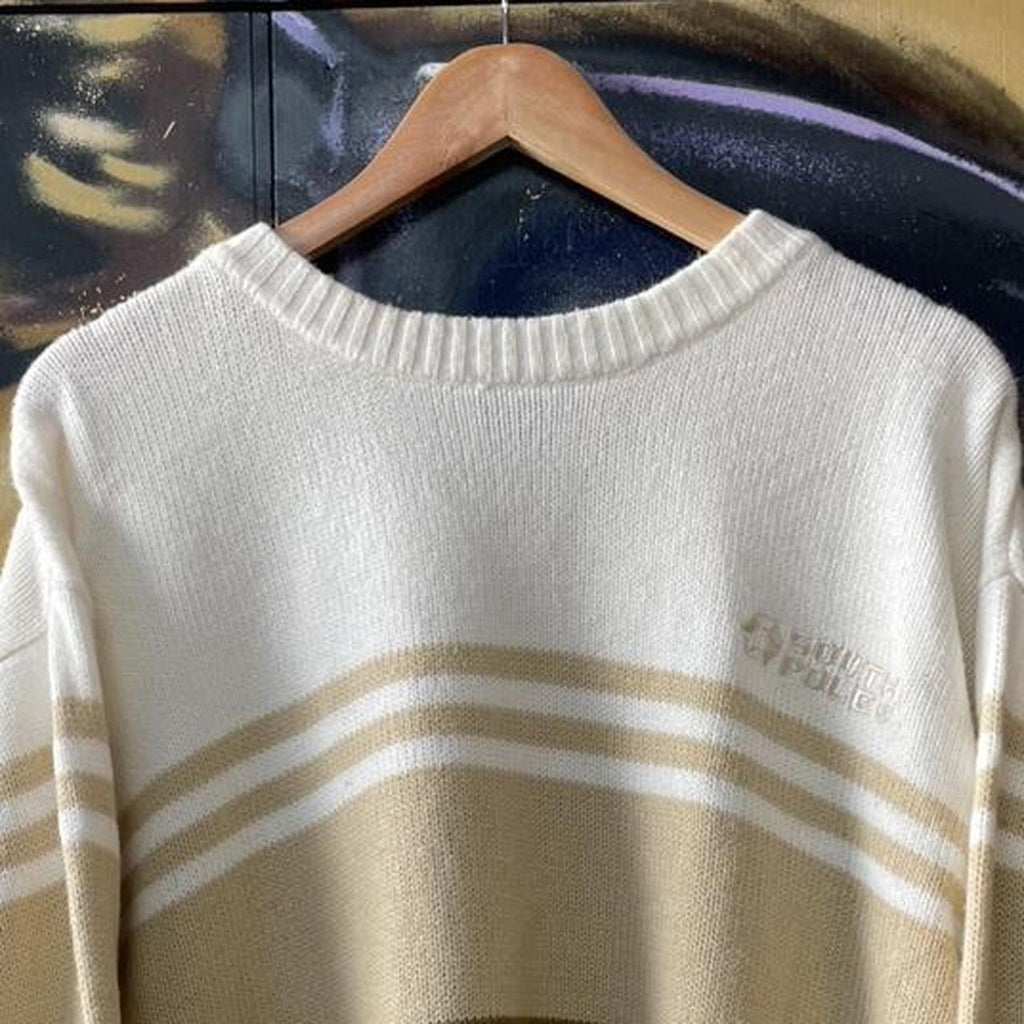 Y2K Southpole Stripe Knit Sweatshirt Skater