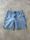 Wrangler Light Wash Blue Denim Carpenter Shorts