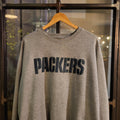 1224C22-P - Vintage Retro Essential NFL Greenbay Packers American Football Grey Jumper Pullover Crewneck Sweatshirt 90s y2k style #sportswear #nfl #greenbaypackers