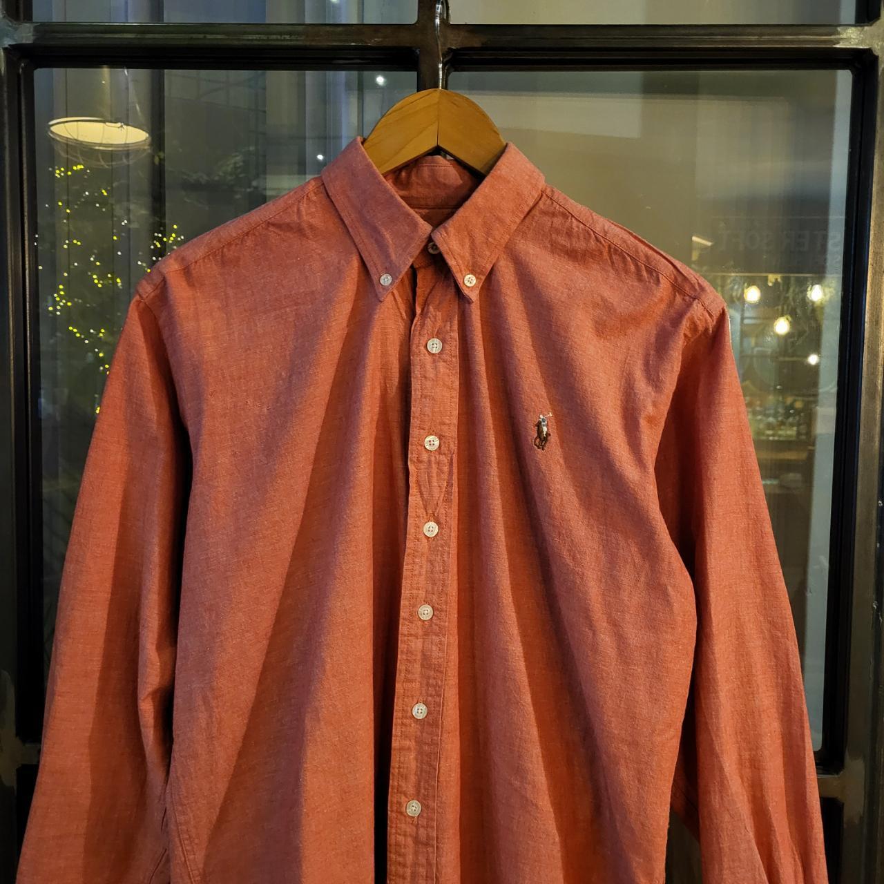 RLS061 - Vintage Ralph Lauren Plain Pink Button Up Shirt Longsleeve collared top #Y2K #preppy #smartcasual #golf #oldmoney