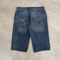 Vintage Blue Wash Levi’s Jorts Mens 32” Skate Surf Denim Jean Shorts Hip Hop Streetwear Y2K