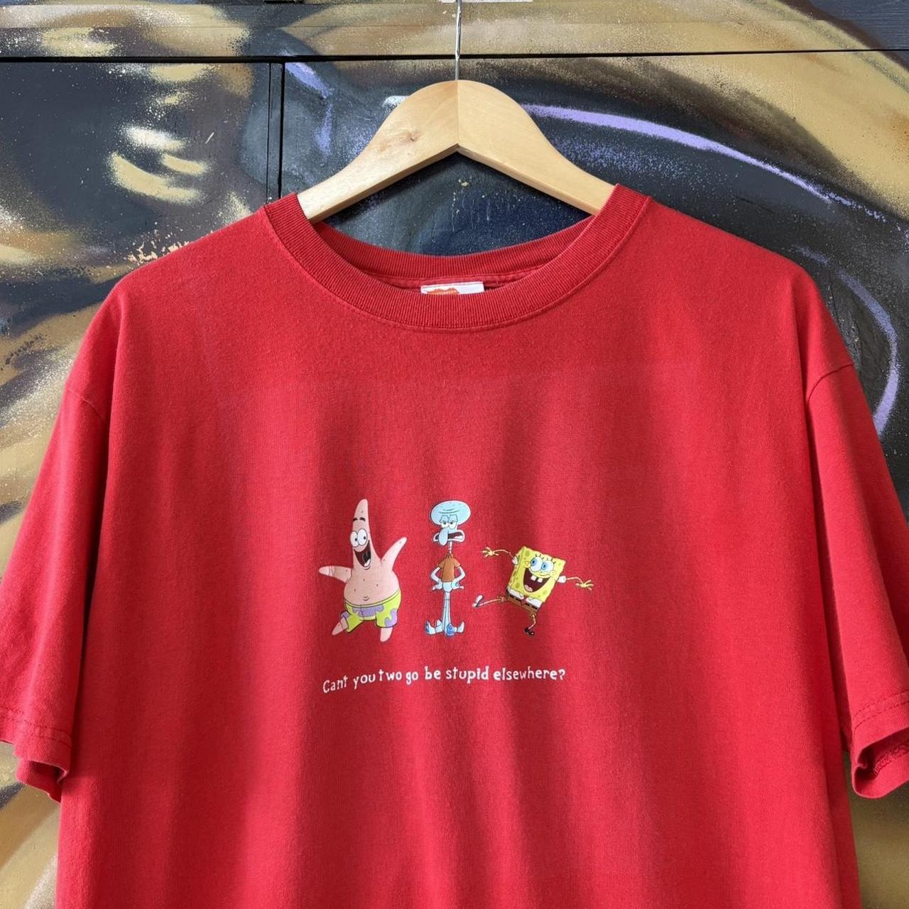 Vintage 2006 SpongeBob SquarePants T Shirt Tee Mens Large Red Graphic Print Cartoon Nickelodeon Y2K