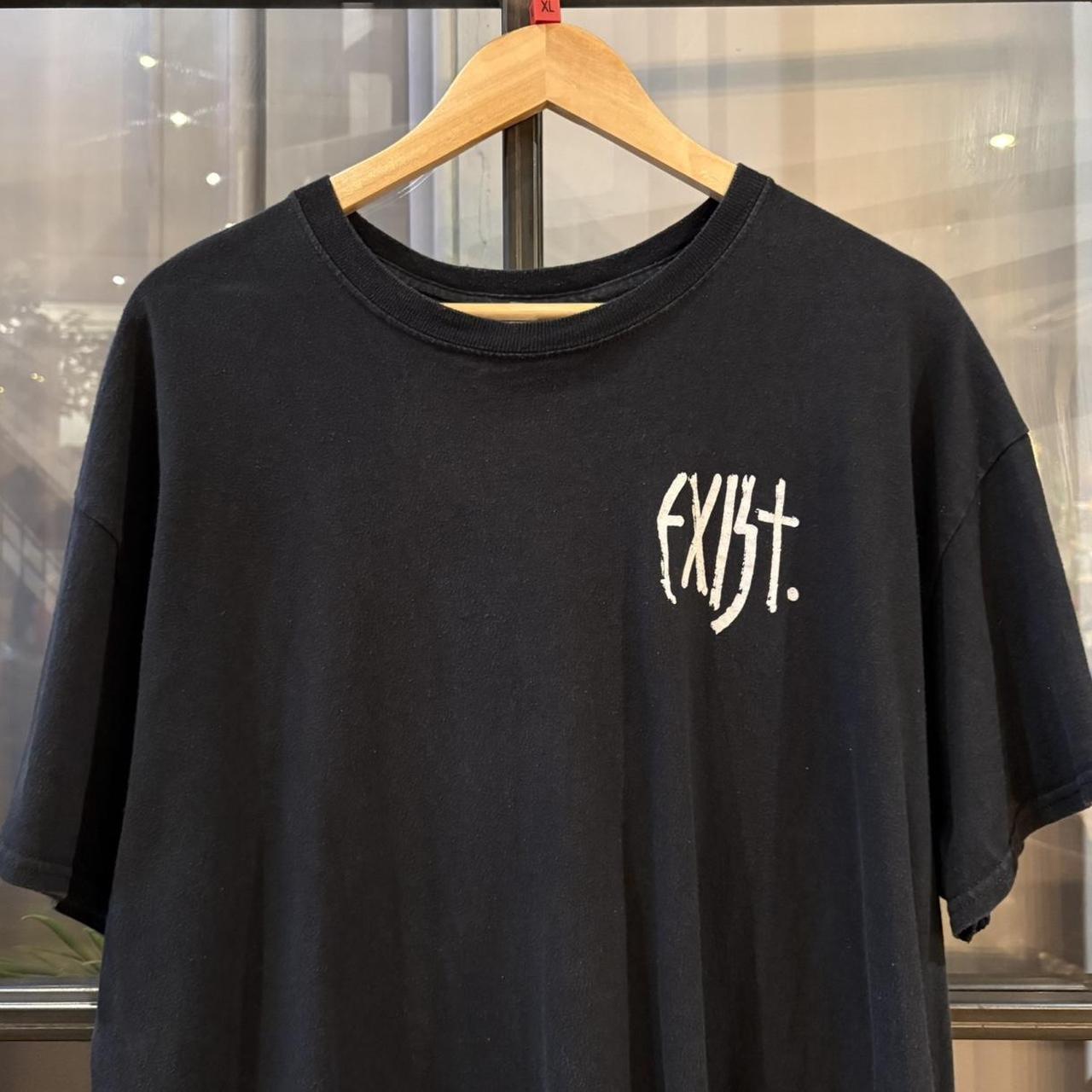 CP4703E-F - Vintage Retro Essential Black Exist Skateboards Graphic Print Top Tee T-shirt #skating #graphic #skater #essential #exist
