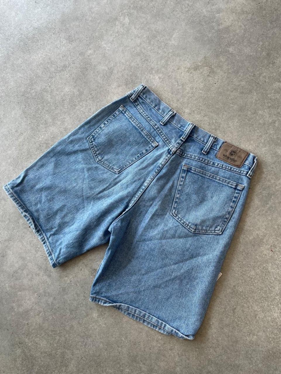 Wrangler Denim Light Wash Blue Jorts Shorts