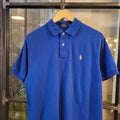 POL190 - Vintage Ralph Lauren Blue Polo Shirt Short Sleeve collared button up top #Y2K #preppy #chiefkeef #golf #oldmoney
