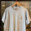TEE486P- Vintage Retro Essential Light Blue Carhartt Pocket Top Tee T-shirt with embroidered patch logo #skater #workwear #carhartt #y2k #pockettop