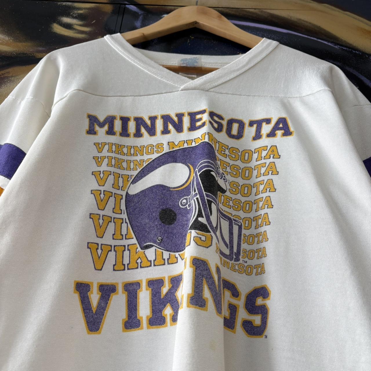 ADN0101BB-U - Vintage Retro Essential NFL Minnesota Vikings American FootballPrint Jersey Tee top #sportswear #nfl #jersey #vikings #minnesota