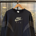0325G69F - Vintage Retro Essential Black Nike Air Crewneck Jumper Sweatshirt with print logo #nike #sportswear #essential #y2k #nikeair