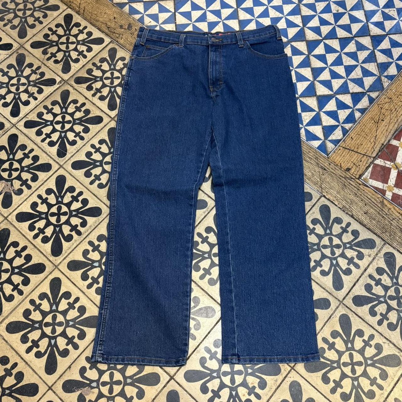 TRW500F - Vintage retro essential  Dickies Blue Wash Denim Jeans Trousers pants #denim #straightleg #dickies #jeans