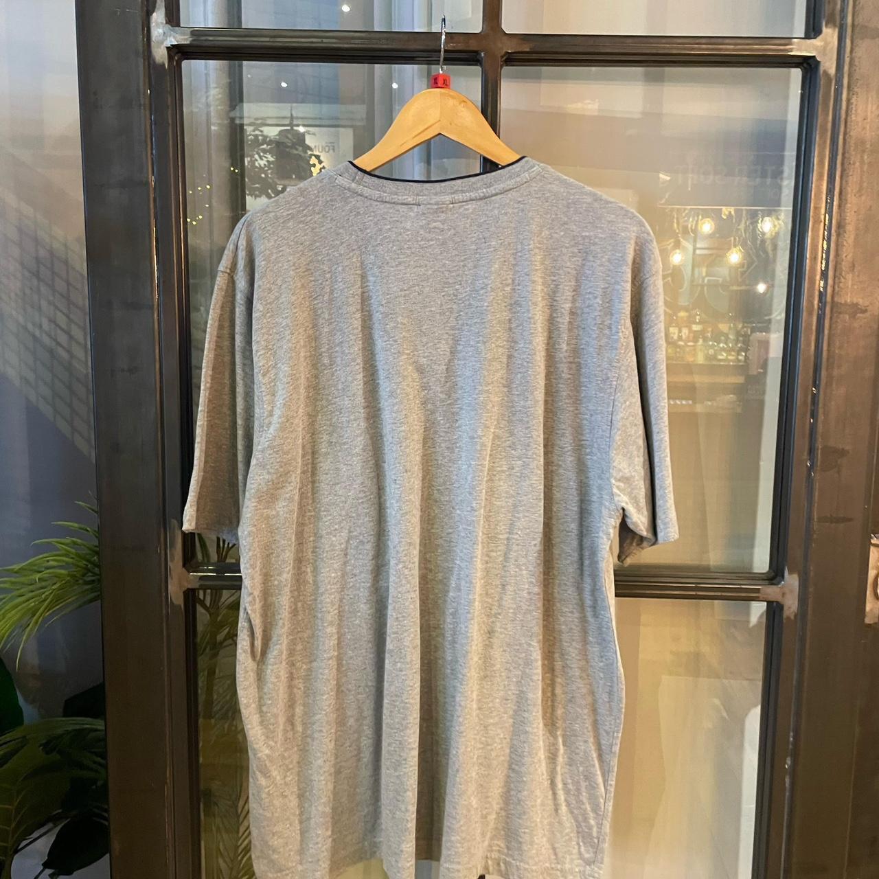 0225D45P - Vintage Retro Essential Grey Tommy Hilfiger Plain Top Tee T-shirt #90s #tommy #top #essential #basic