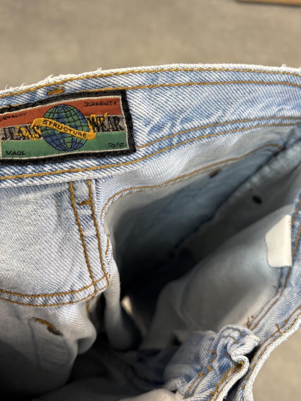 Vintage Jorts Light Mens 28” Blue Wash Denim Blue Wash Jean Shorts Baggy Wide Leg Skate Surf Hip Hop 00s Y2K
