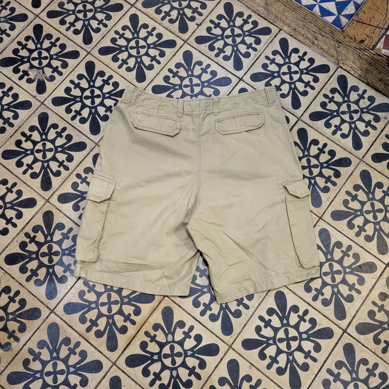 JRT000 - Vintage Retro GAP Tan Brown Oversized Baggy Cargi Shorts Jorts graphic carpenter workwear Old School Hip Hop skate grunge faded 90s Y2K style