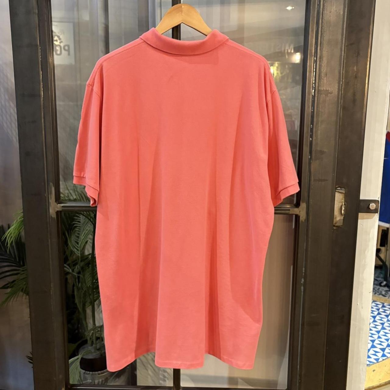 BR1912T-F - Vintage Retro Ralph Lauren Plain Pink Block Polo Shirt Short Sleeve collared button up top  #Y2K #preppy #chiefkeef #oldmoney #ralphlauren