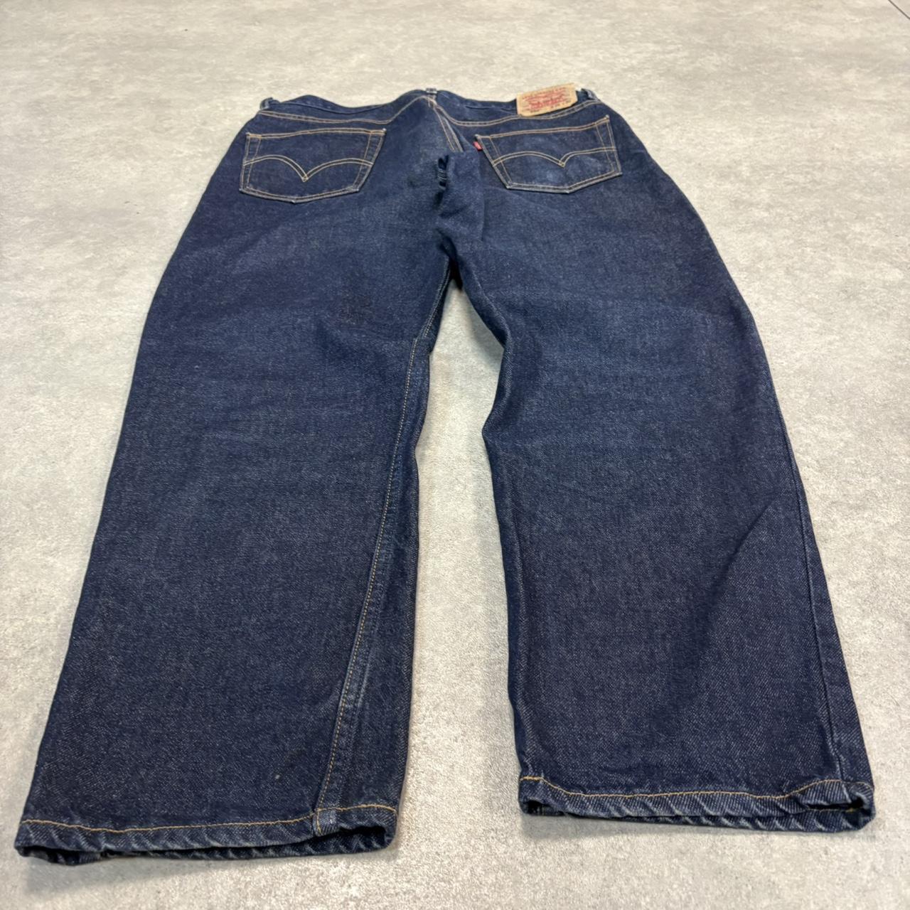 Vintage Dark Blue Wash Levi’s 550 Jeans Mens 36” Relaxed Fit Denim Trousers Skate Western Vintage Y2K 90s