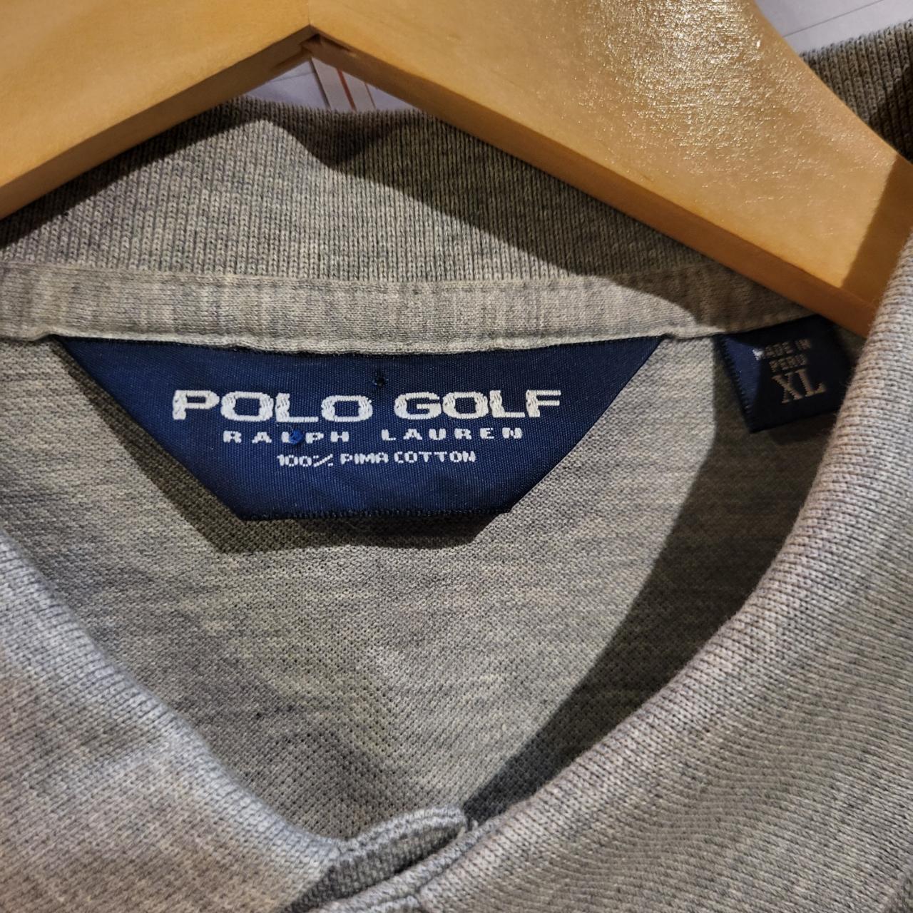 POL071 - Vintage Ralph Lauren Grey Polo Shirt Short Sleeve collared button up top #Y2K #preppy #chiefkeef #golf #oldmoney