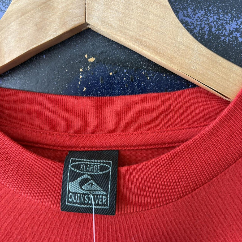 Vintage QuikSilver T Shirt Mens XL Red Graphic Print World Cup Xbox Etnies Skate Surf Tee Top 90s