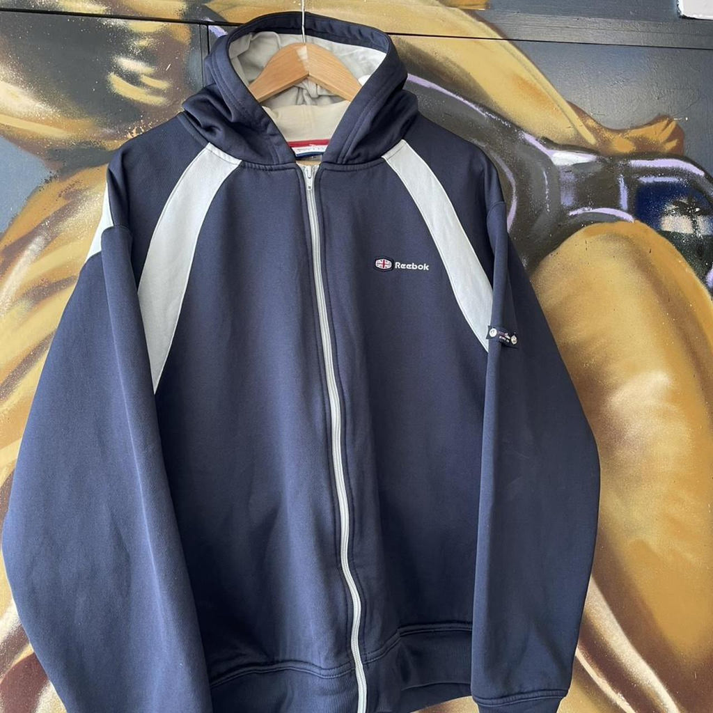 Y2K Reebok Full Zip Two Tone Hoodie
