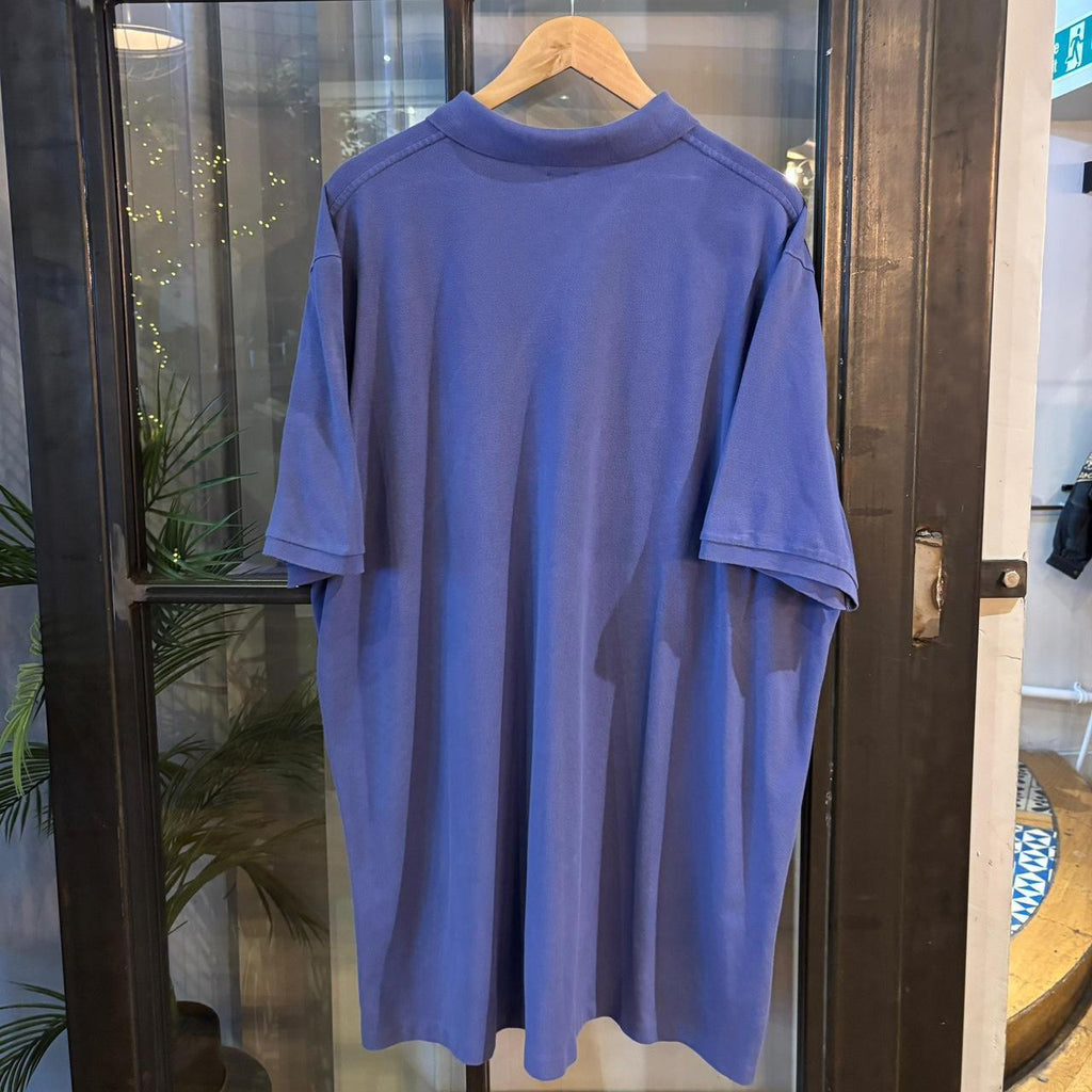 POL487F - Vintage Retro Ralph Lauren Plain Purple Polo Shirt Short Sleeve collared button up top  #Y2K #preppy #chiefkeef #oldmoney #ralphlauren