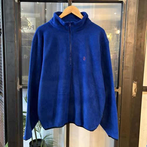 0325C60UF - Vintage retro essential Blue Nautica 1/4 quarter zip up outdoor sweatshirt fleece jacket #nautica #outdoor #expedition #hike #gorpcore