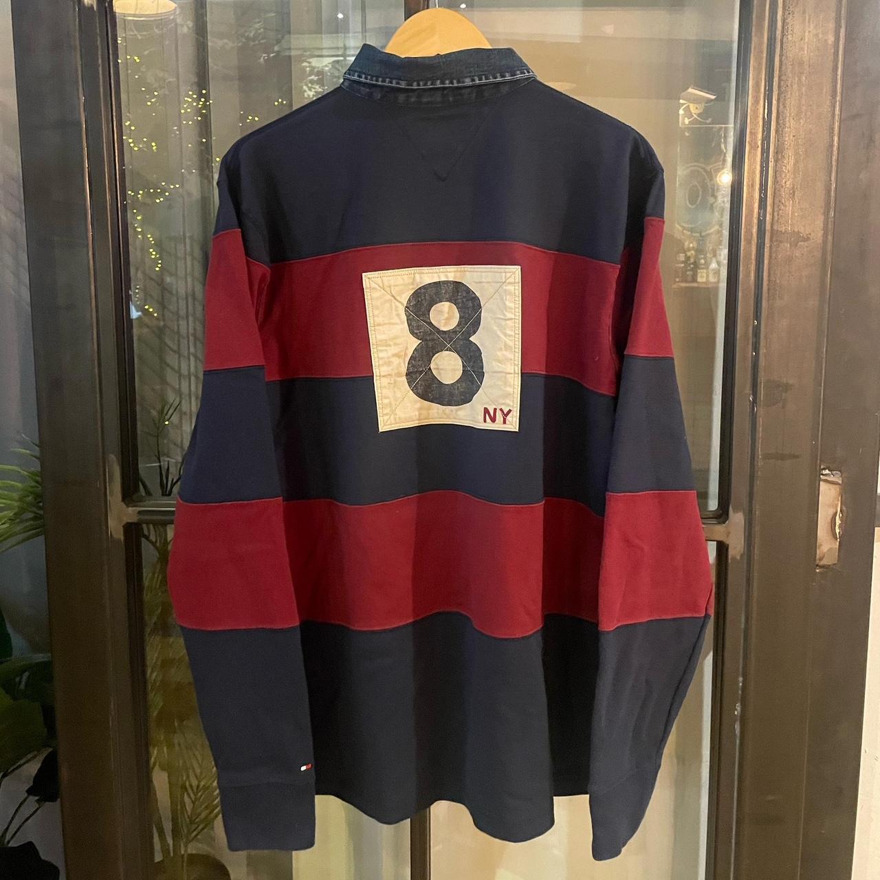 SWT542F - Vintage Retro Tommy Hilfiger Rugby Jersey Longsleeve Polo Shirt collared button up top  #Y2K #preppy #chiefkeef #oldmoney #tommy
