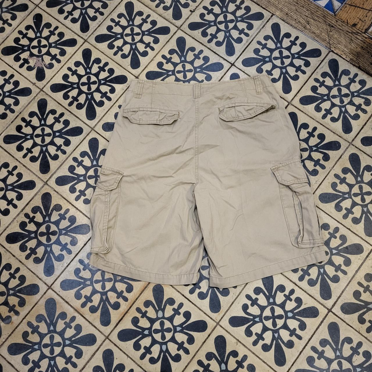 JRT216 - Vintage Retro Faded Glory Tan Brown Oversized Baggy Cargo carpenter workwear Jorts Short #cargos #hiphop #y2k #jorts #skater