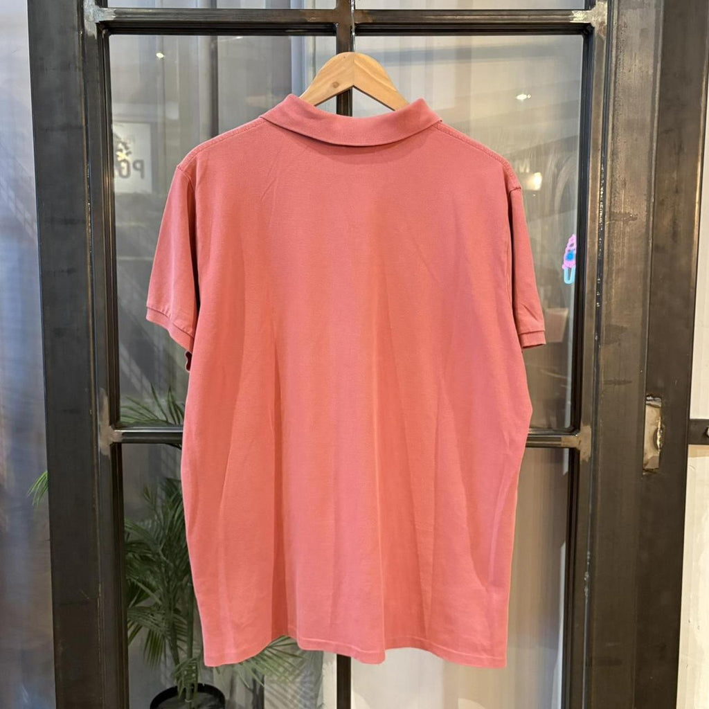 BR1209LH-F - Vintage Ralph Lauren Plain Pink Short Sleeve collared button up polo shirt top #Y2K #preppy #chiefkeef #smartcasual #oldmoney
