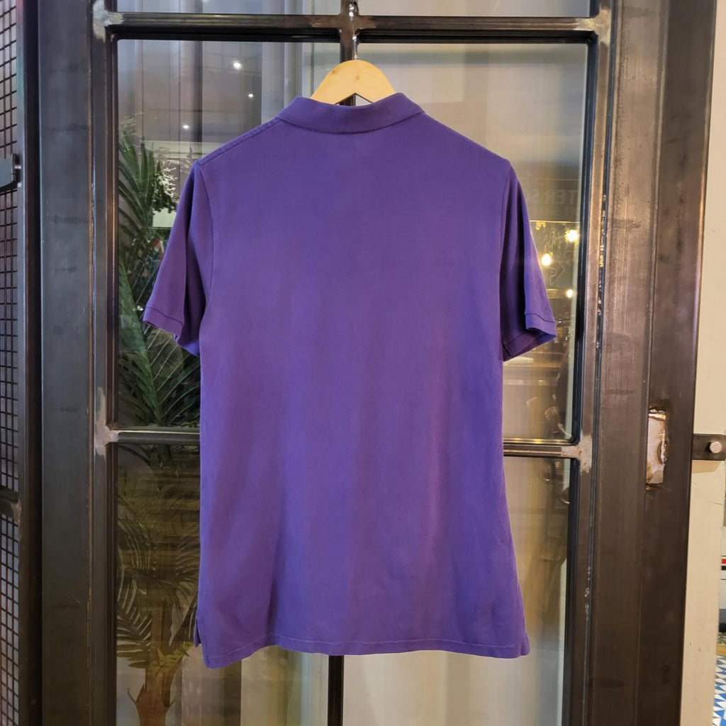 POL008 - Vintage Ralph Lauren Purple Polo Shirt Short Sleeve collared button up top #Y2K #preppy #chiefkeef