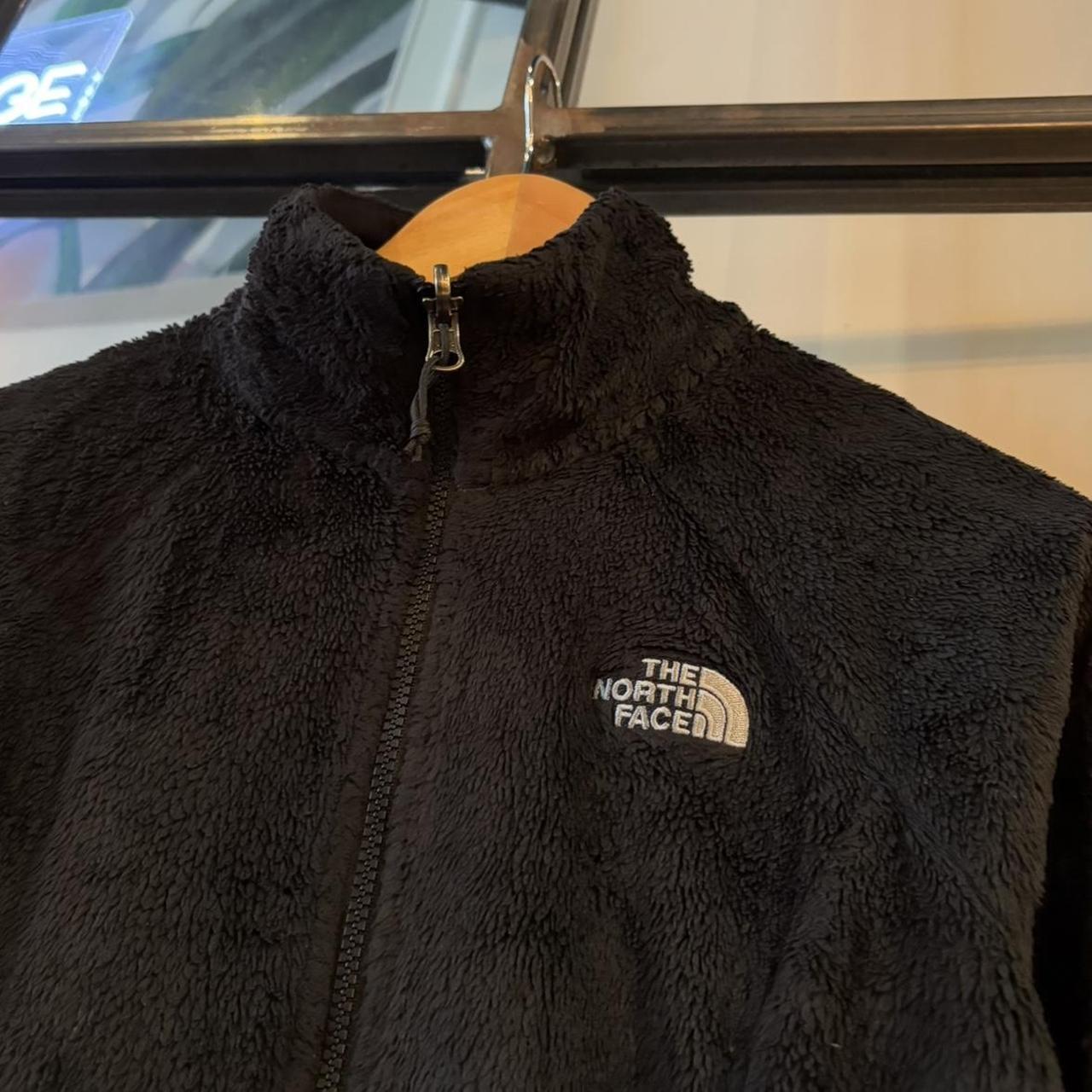 0325C78UF - Vintage retro essential Black The North Face Fluffy full zip up outdoor sweatshirt fleece jacket #pullover #tnf #expedition #hike #gorpcore