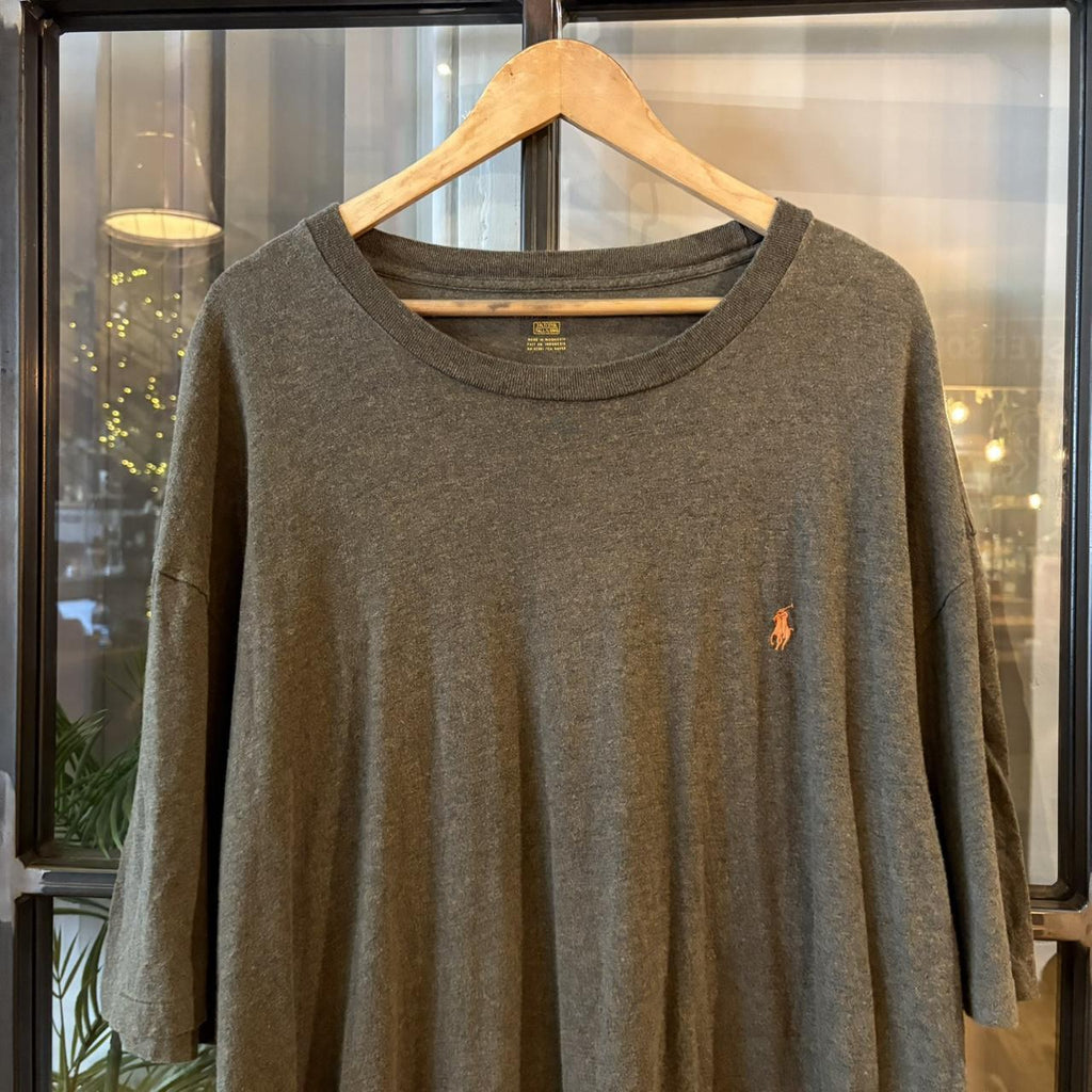 TEE507F - Vintage Retro Essential Khaki Polo Ralph Lauren Plain Basic Top Tee T-shirt #poloralphlauren #oldnoney #preppy #essential #basic