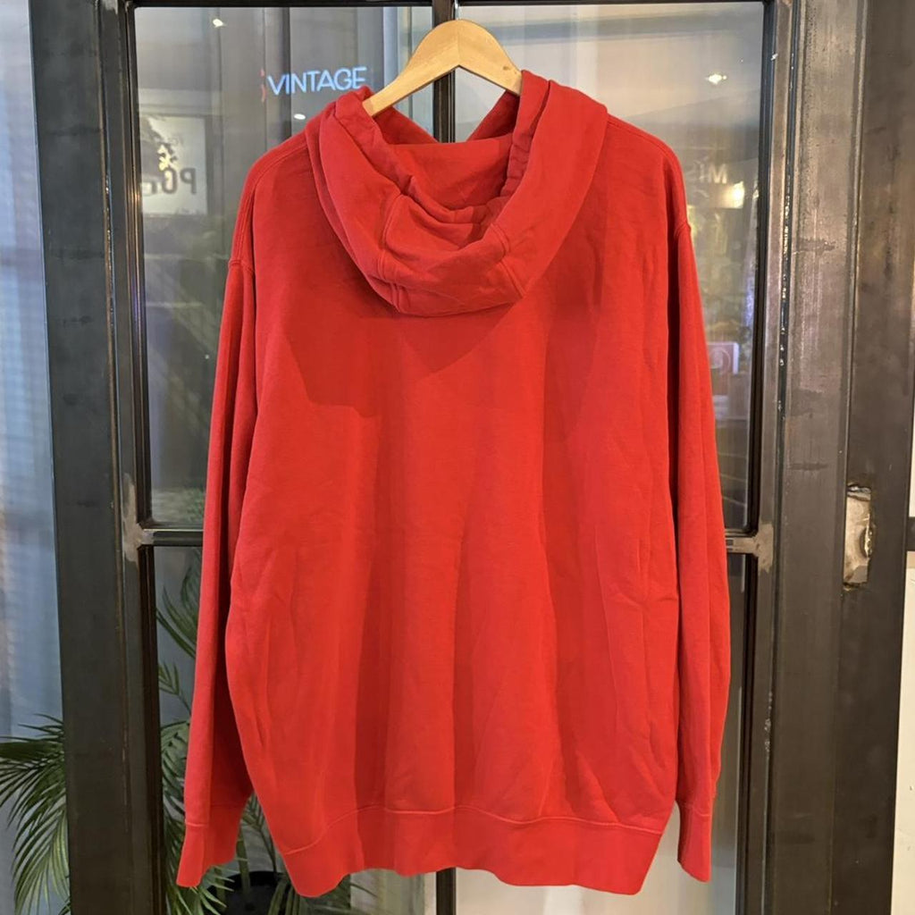 SWT698F-P - Vintage Retro Essential Red Nike Sweatshirt Hoodie with spell out swoosh print logo #90s #sportswear #essential #nike #y2k