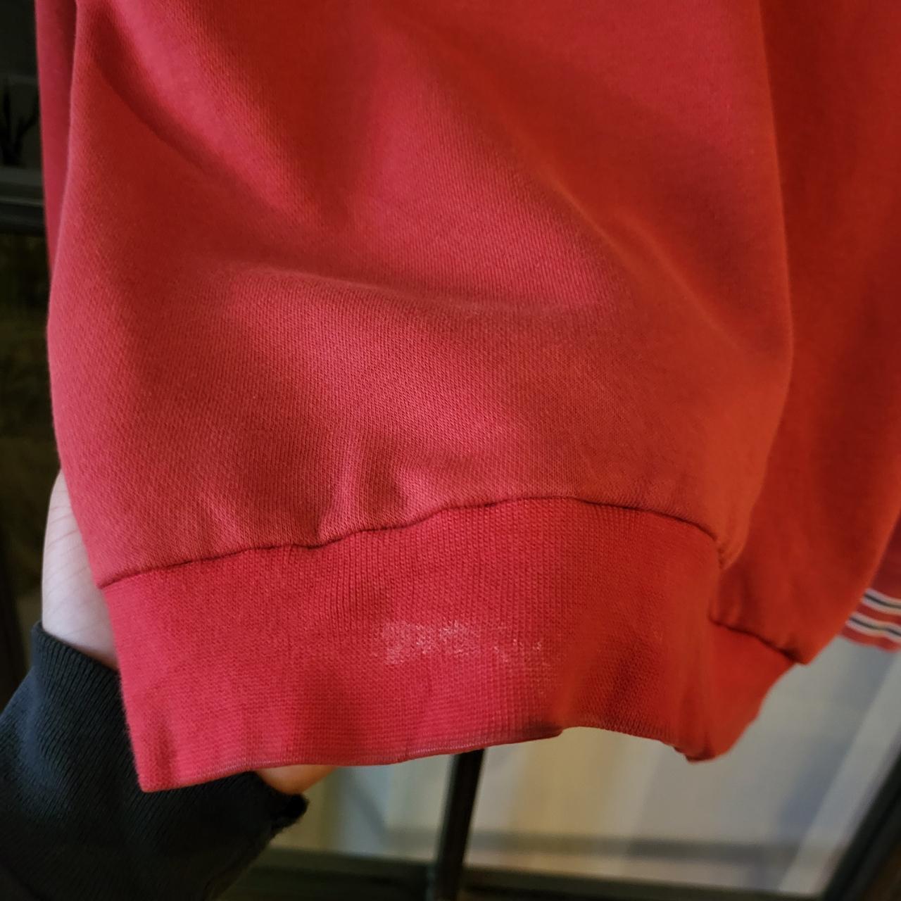 SWT273 - Vintage Retro Essential adult Nike Athletics USA Making Tracks Grey Red Hoodie sweatshirt with big graphic spellout small chest embroidered logo #nike #90s #track #casual #running