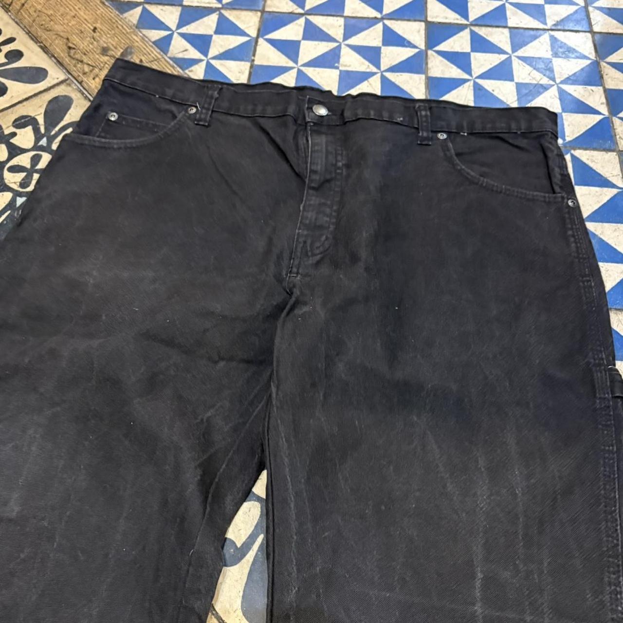 BR1209NG-F - Vintage retro essential Black Dickies Carpenter Trousers pants casual workwear #skater #utility #workwear #carpenter #dickies
