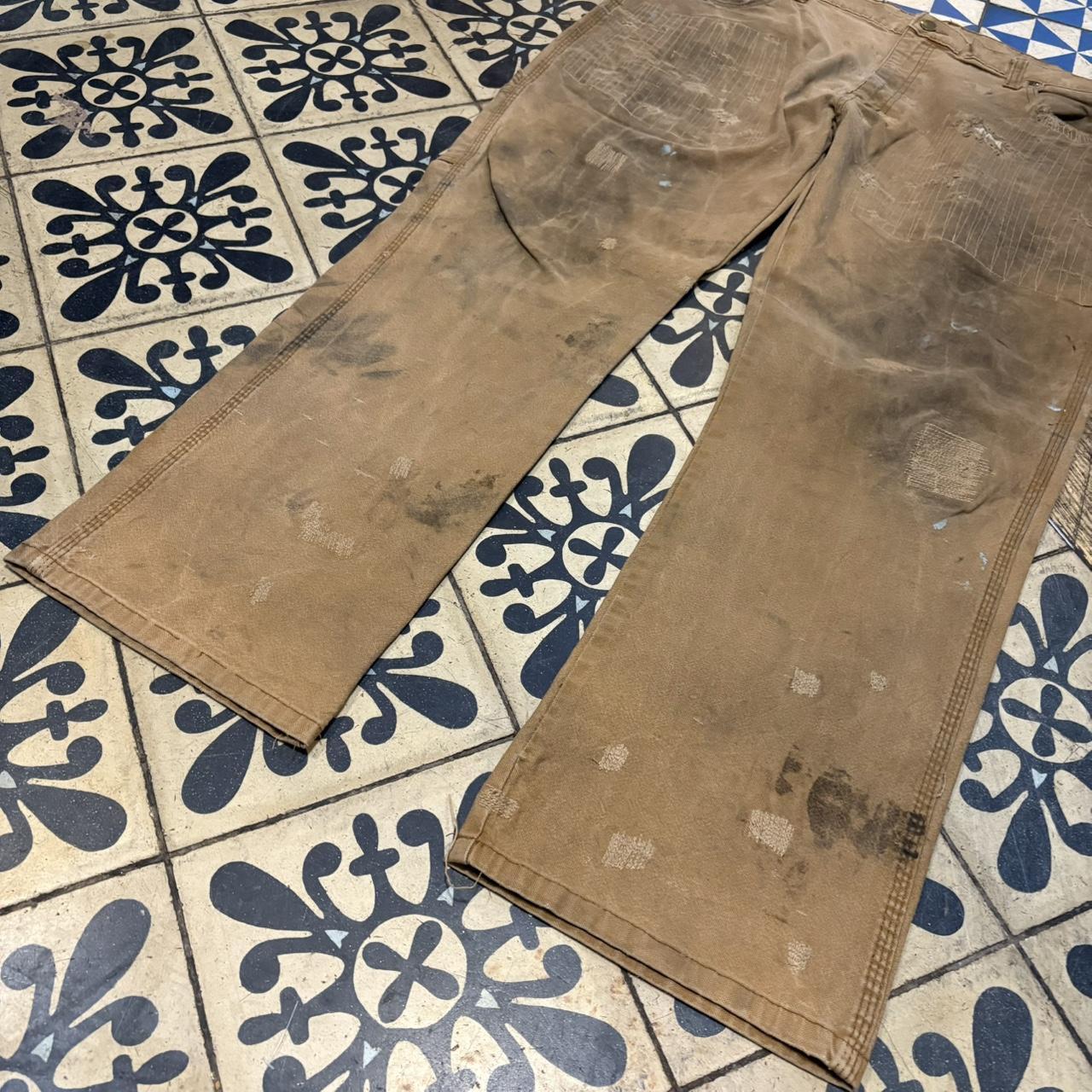 1224H25F-P - Vintage retro essential Tan Dickies carpenter Trousers pants casual workwear #skater #utility #workwear #carpenter #dickies