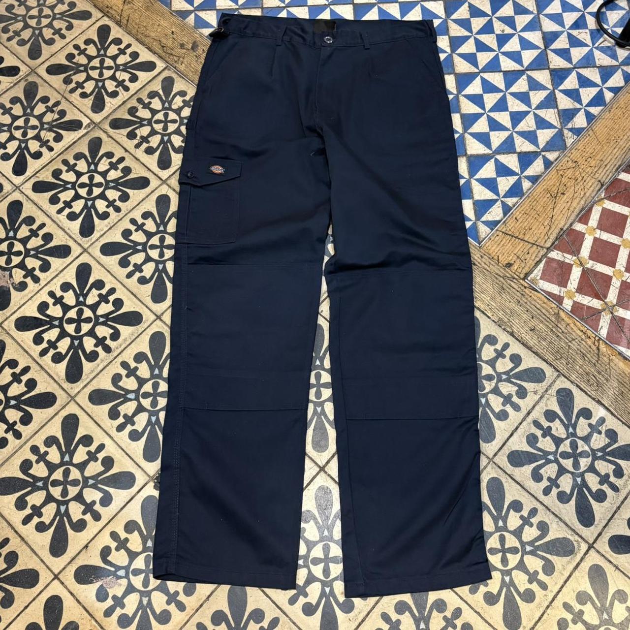 TRW466F-P - Vintage retro essential Navy Dickies Cargo Trousers pants casual workwear #skater #utility #workwear #carpenter #dickies