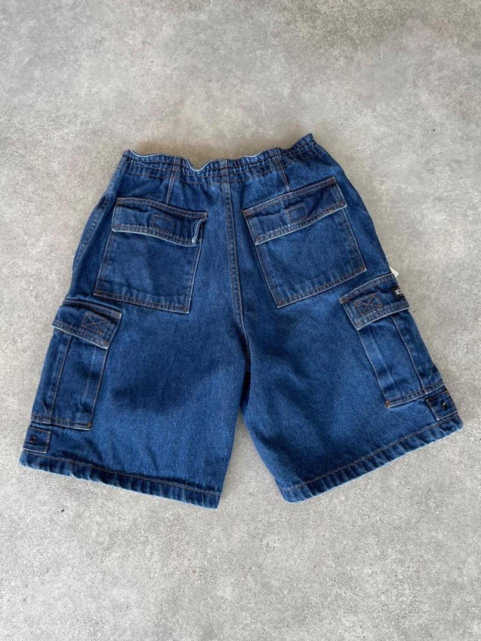 Y2K Dark Wash Cargo Shorts