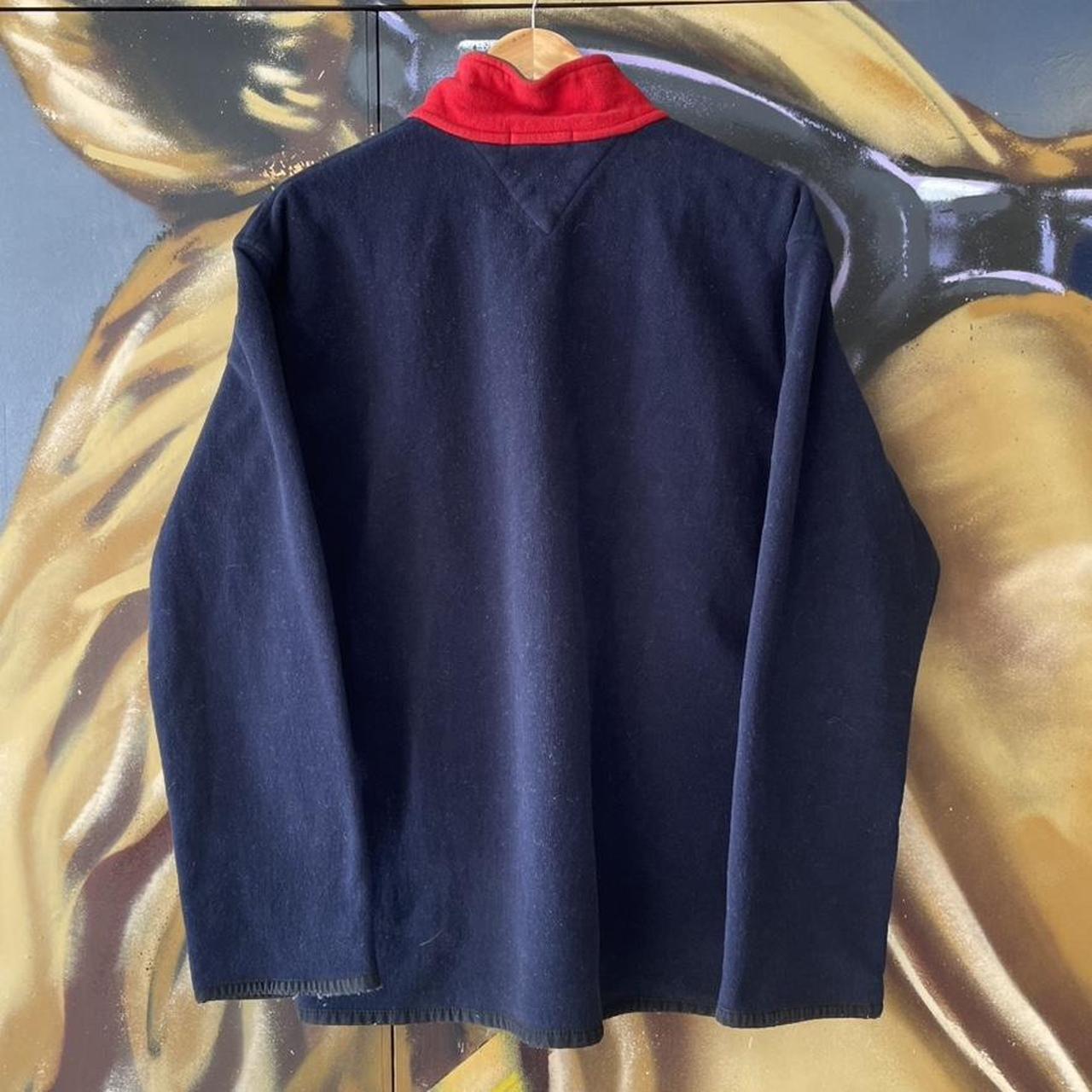 Tommy Hilfiger Chest Stripe Fleece Quarter Zip Sweatshirt