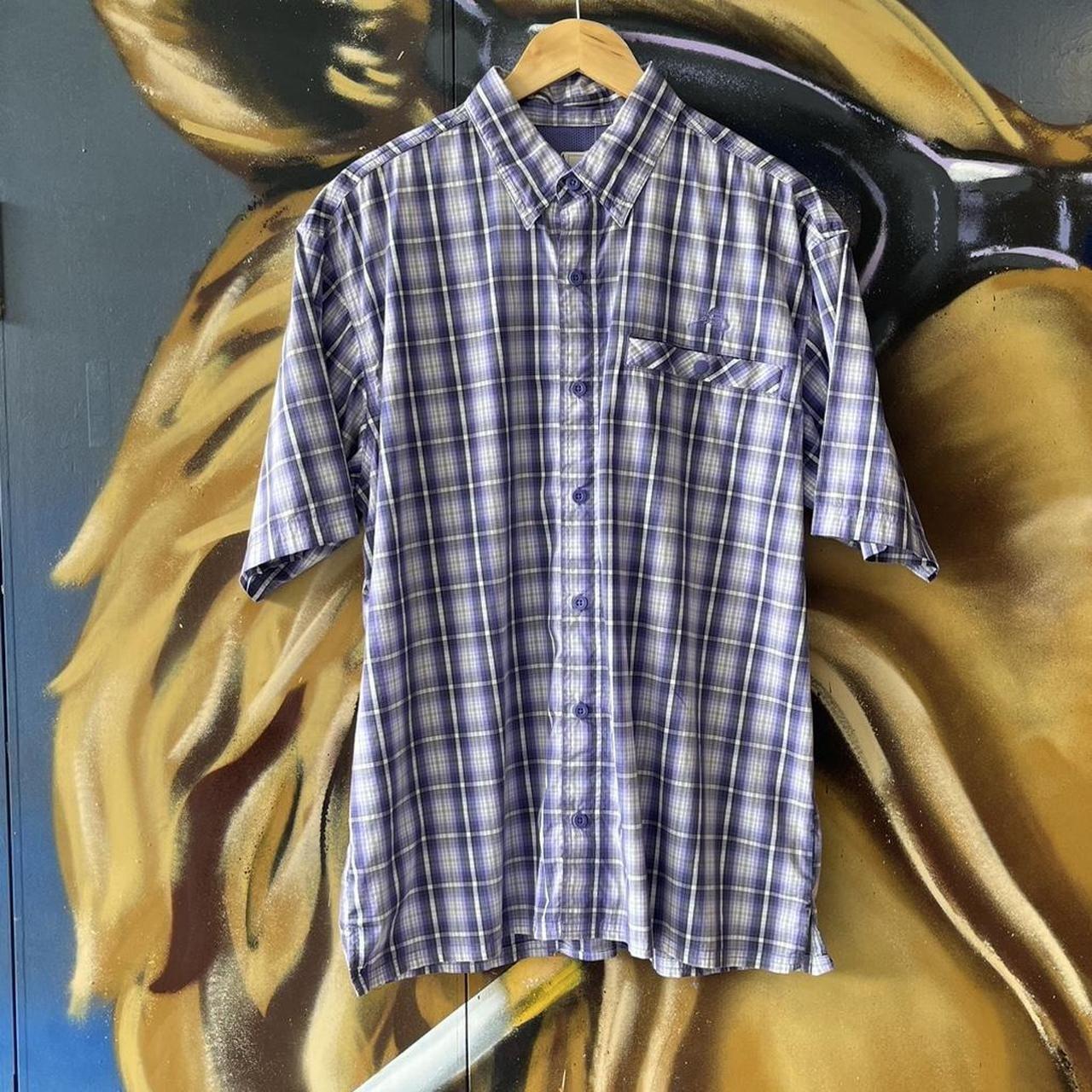 Checked Short Sleeve Button Up Shirt