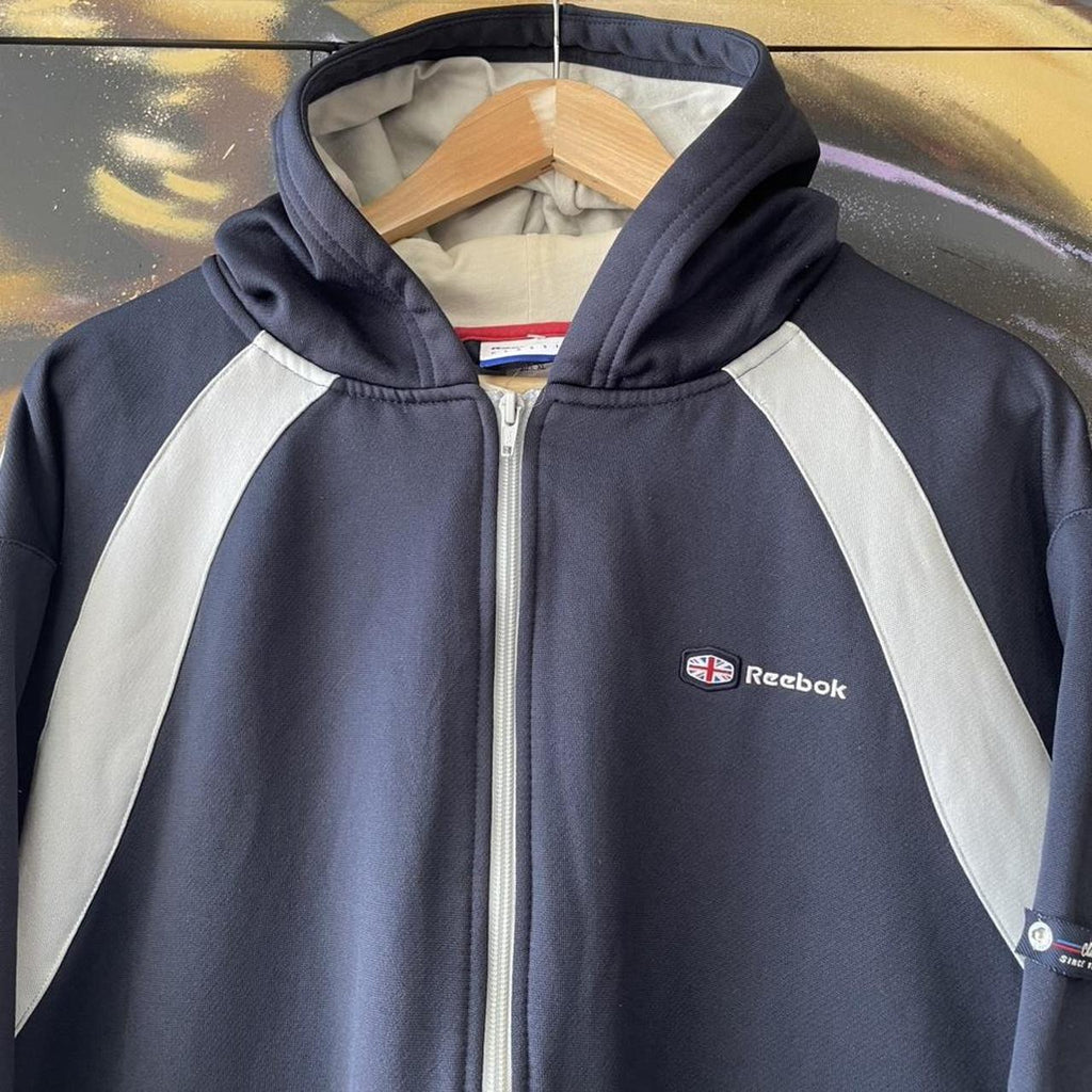 Y2K Reebok Full Zip Two Tone Hoodie
