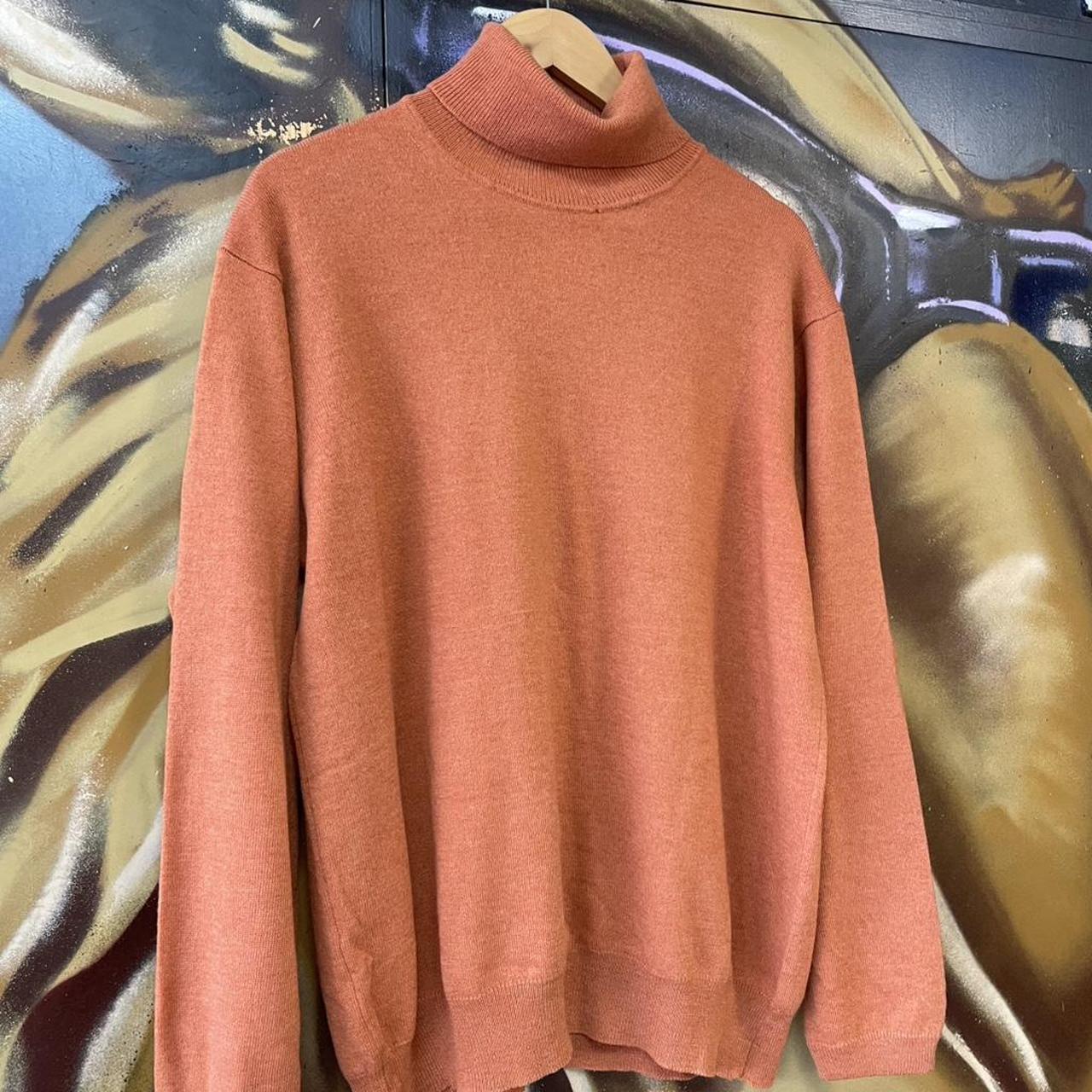 Italian Vintage Burnt Orange Roll Neck Cashmere Sweater