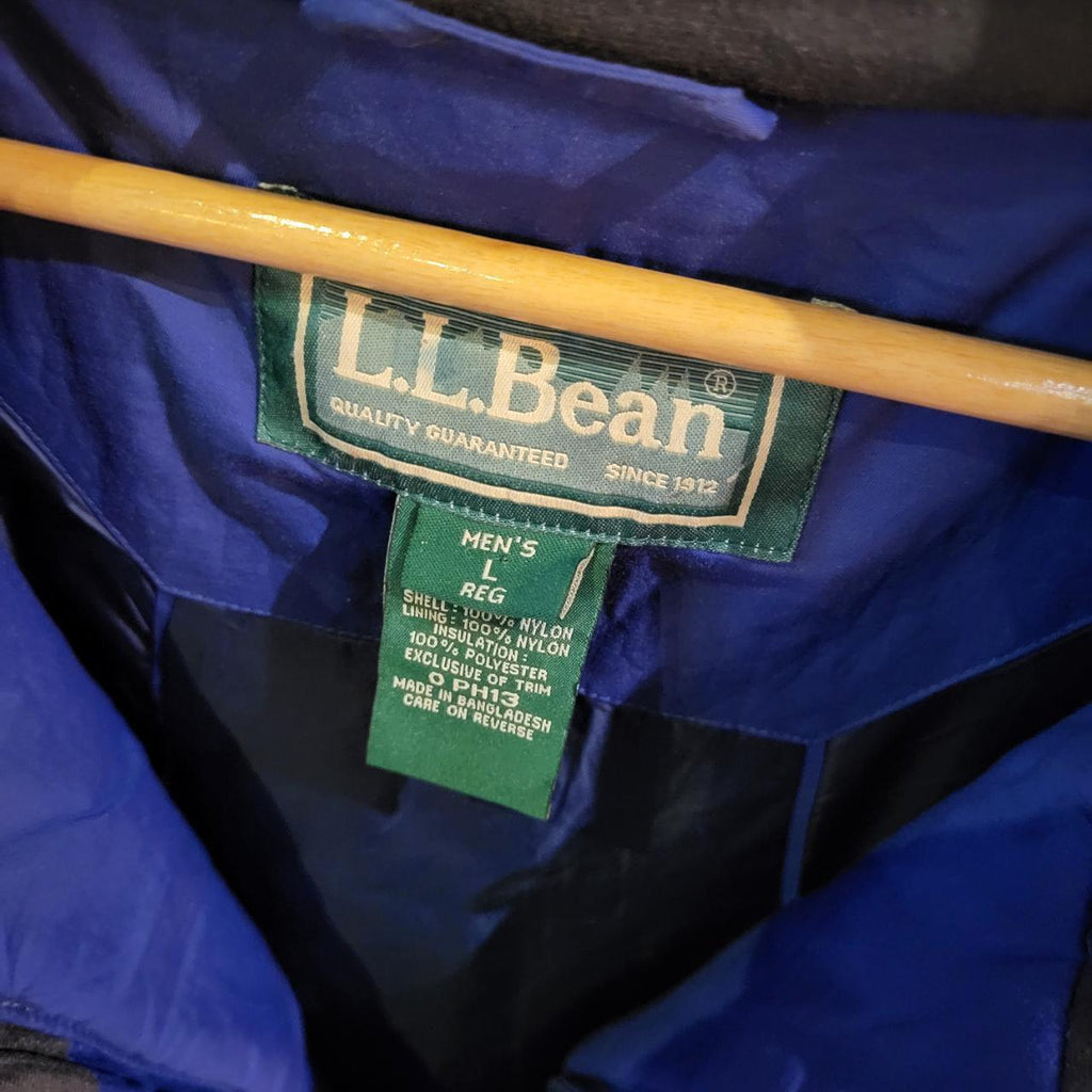 WDB048F - Vintage Retro Essential L.L. Bean Navy and Blue full zip up Coat Jacket festival #preppy #llbean #festival #oldmoney #90s