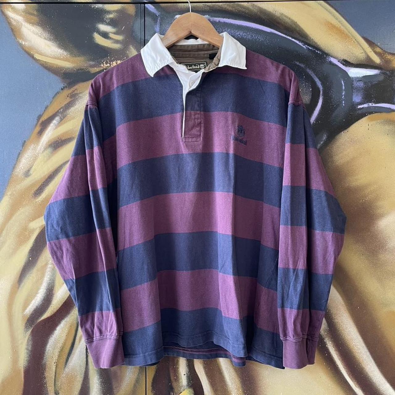 Vintage Timberland Striped Long Sleeve Rugby Jersey