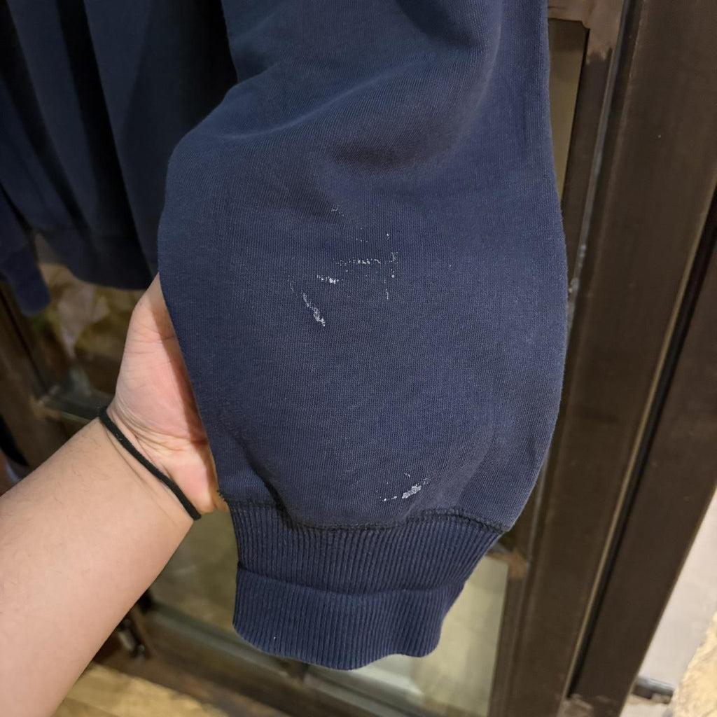 1224A29 - Vintage Retro Essential Nike Air Navy Blue Pullover Sweatshirt Hoodie #casual #hoodie #nikeair #essential
