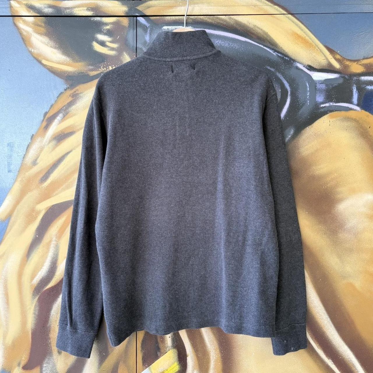 BR1602i-U - Vintage Ralph Lauren Dark Grey 1/4 quarter zip up Sweatshirt jumper fleece top #Y2K #preppy #quarterzip #smartcasual #oldmoney