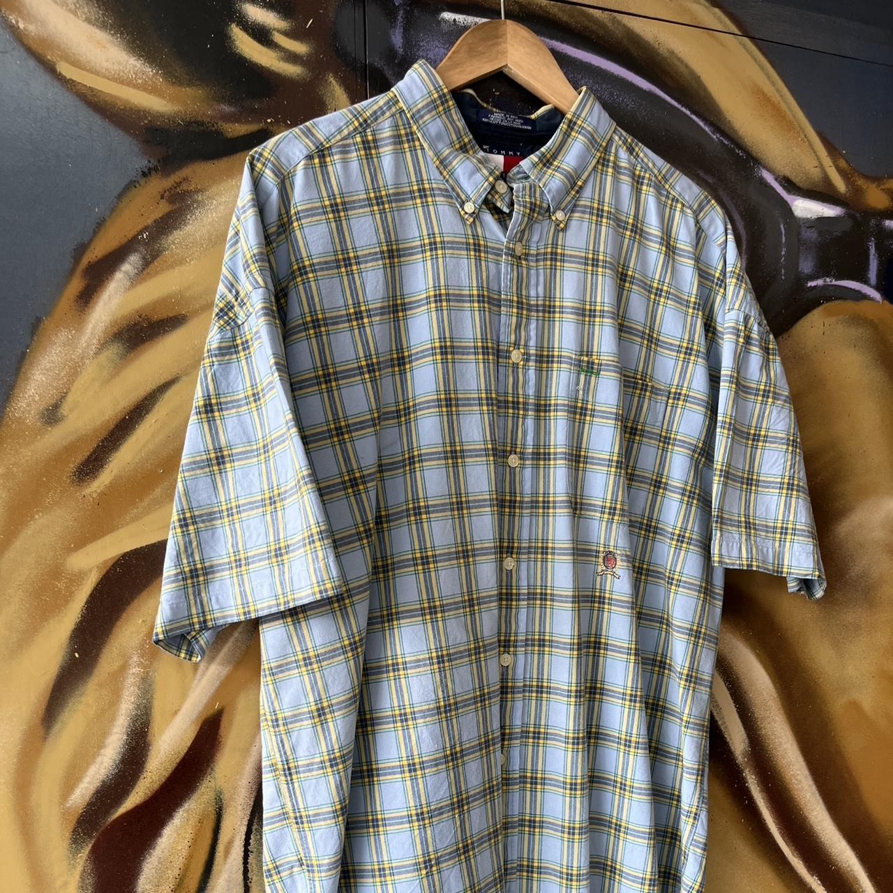 Checkered Short Sleeve Button Up Shirt