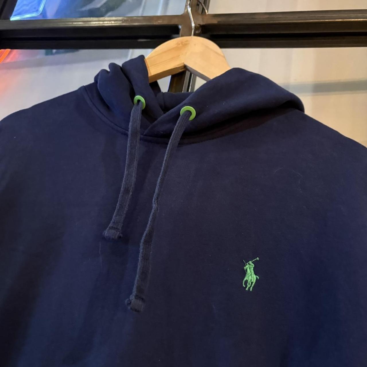 SWT691F - Vintage Retro Essential Navy Polo Ralph Lauren Sweatshirt Hoodie with embroidered chest logo #y2k #preppy #oldmoney #preppy #poloralphlauren