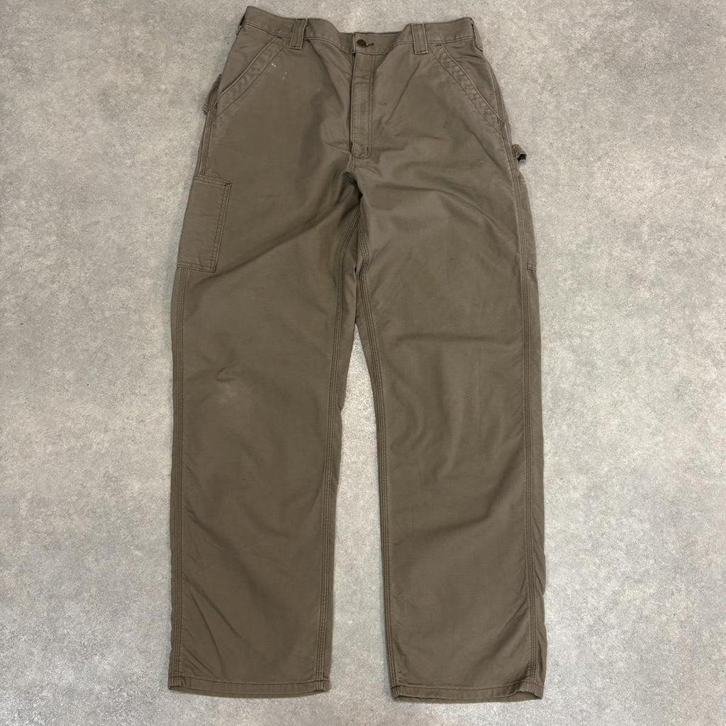 Vintage Carhartt Jeans Mens 35x32 Brown Carpenter Pants Trousers Straight Leg Skate Workwear Y2K 90s