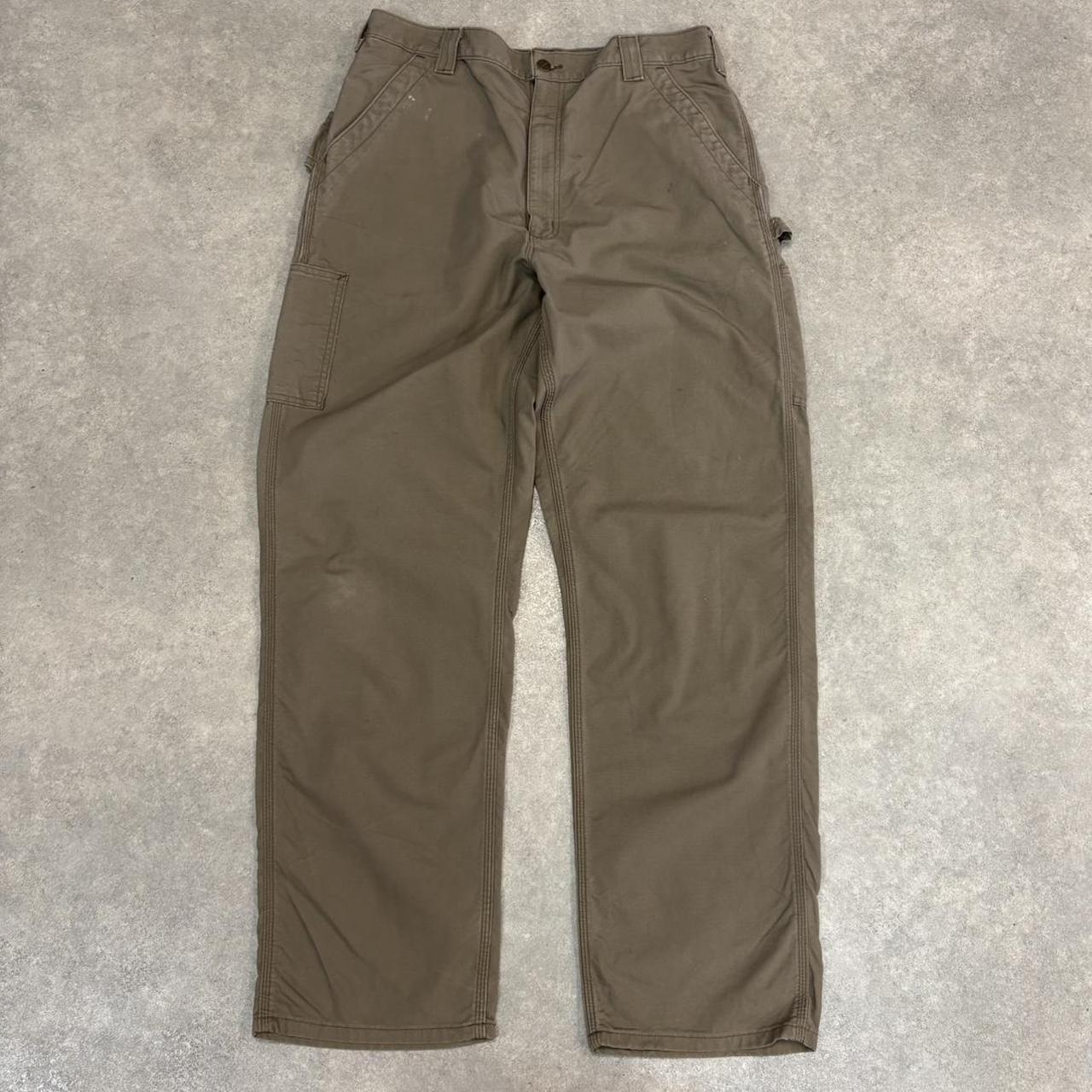 Vintage Carhartt Jeans Mens 35x32 Brown Carpenter Pants Trousers Straight Leg Skate Workwear Y2K 90s
